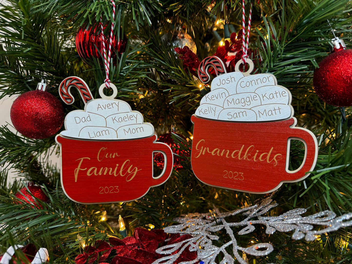 Personalized Hot Chocolate Family Ornament