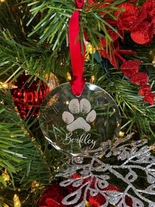 Personalized Paw Print Ornament