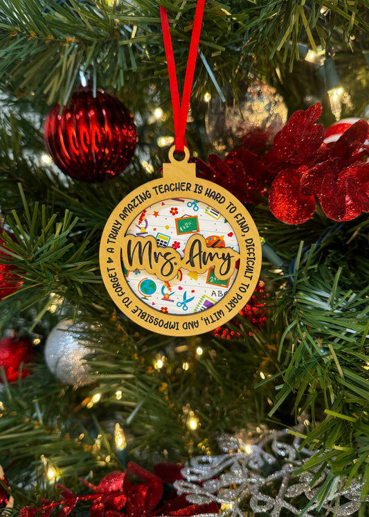 Personalized Teacher Appreciation Ornament