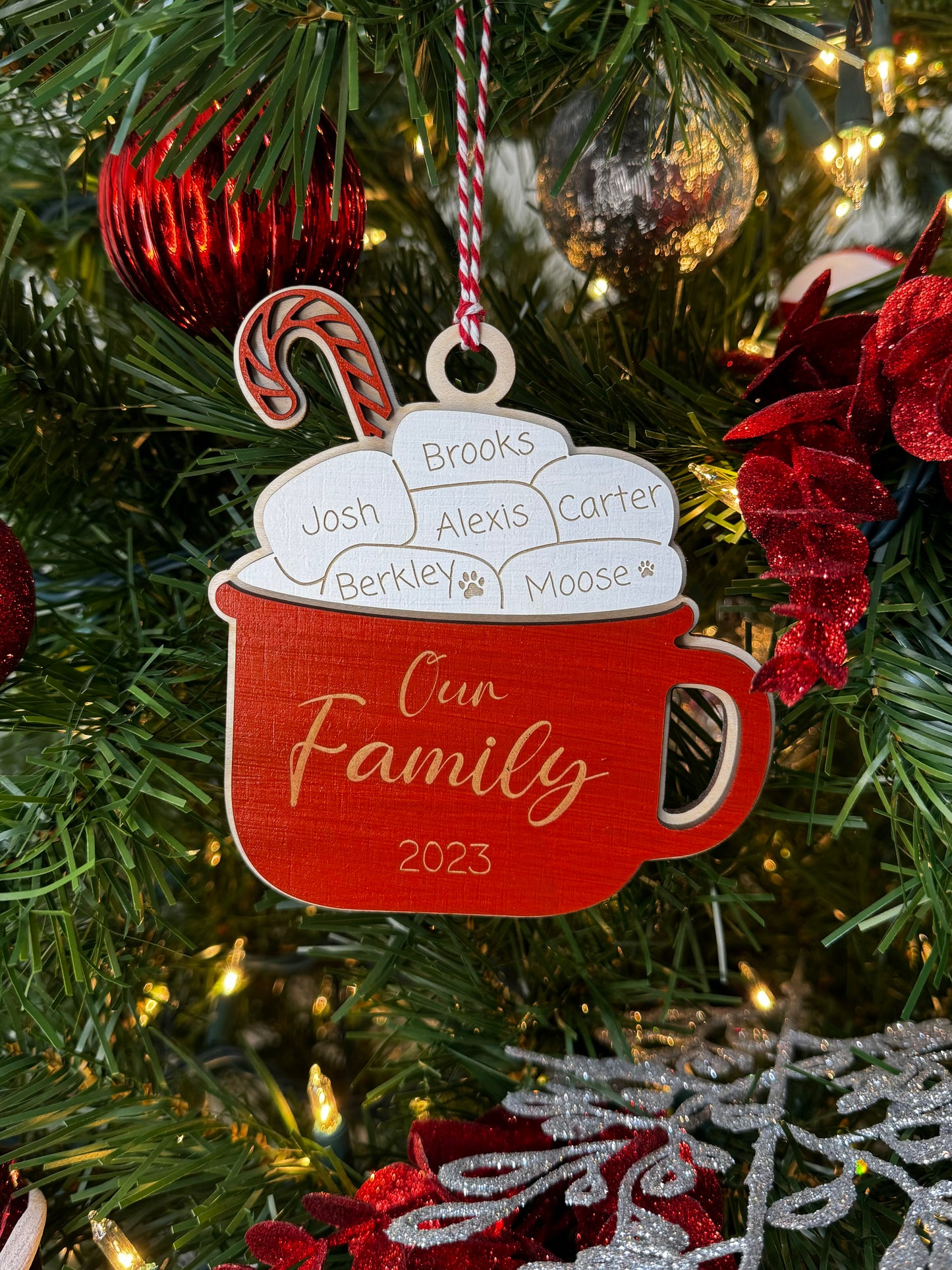 Personalized Hot Chocolate Family Ornament