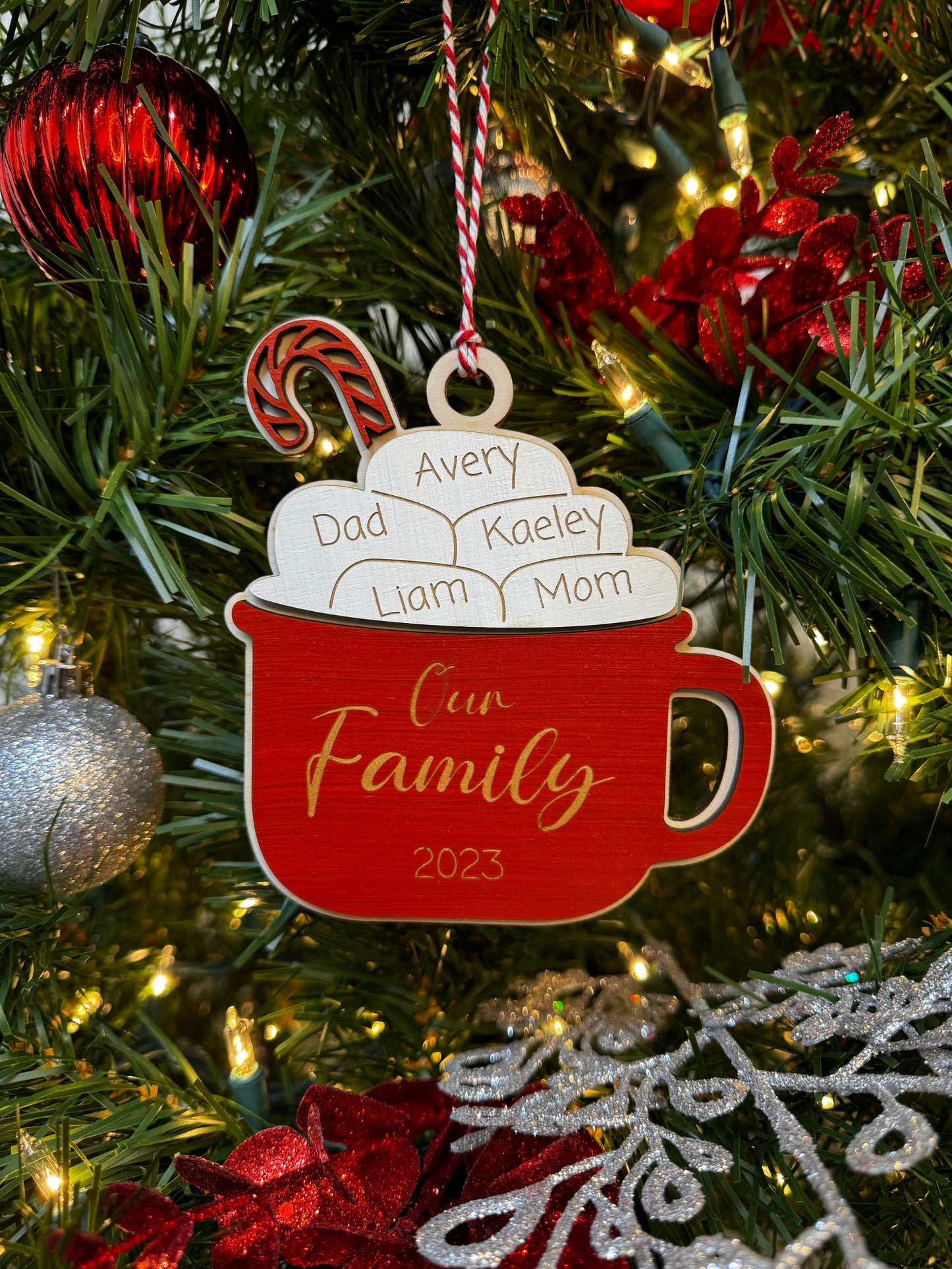 Personalized Hot Chocolate Family Ornament