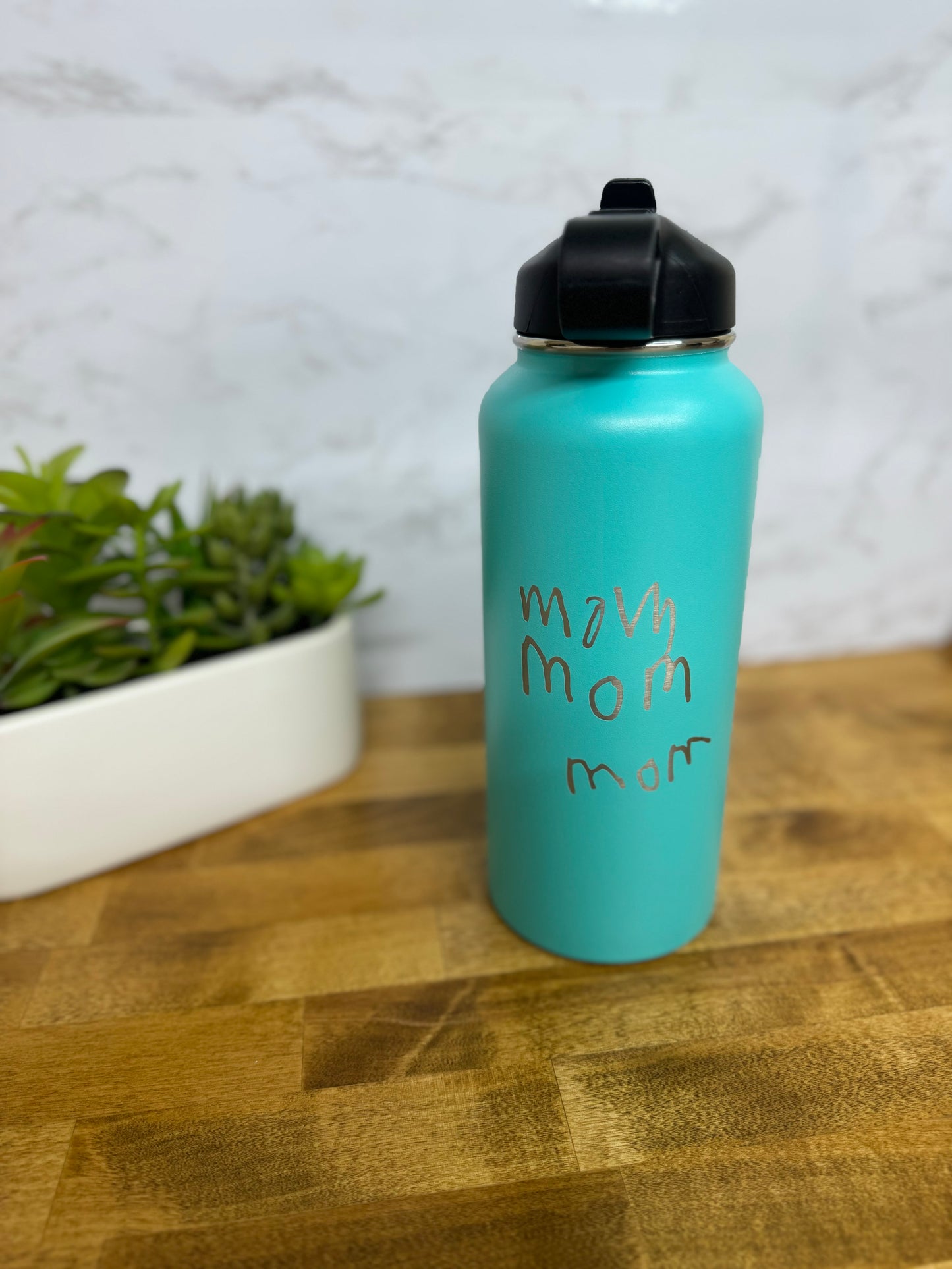 32 oz Water Bottle With Handwriting