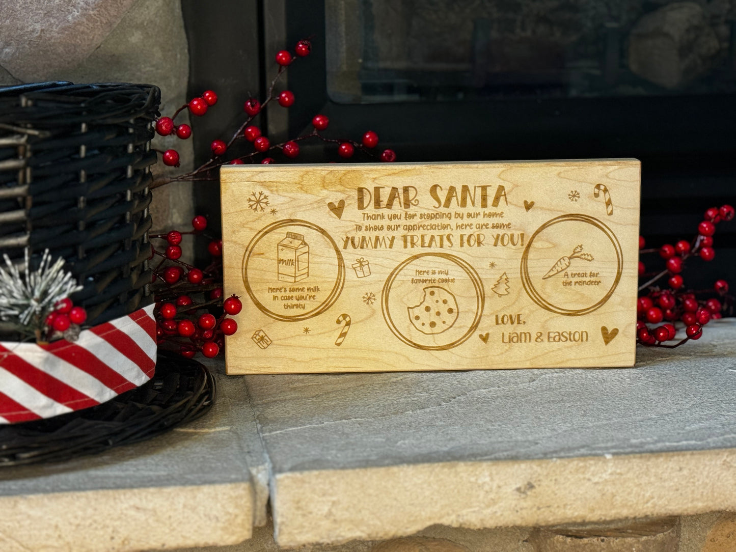 Personalized Santa Treat Tray