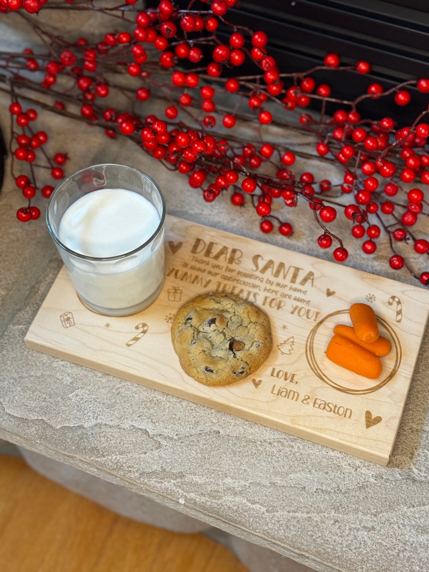 Personalized Santa Treat Tray