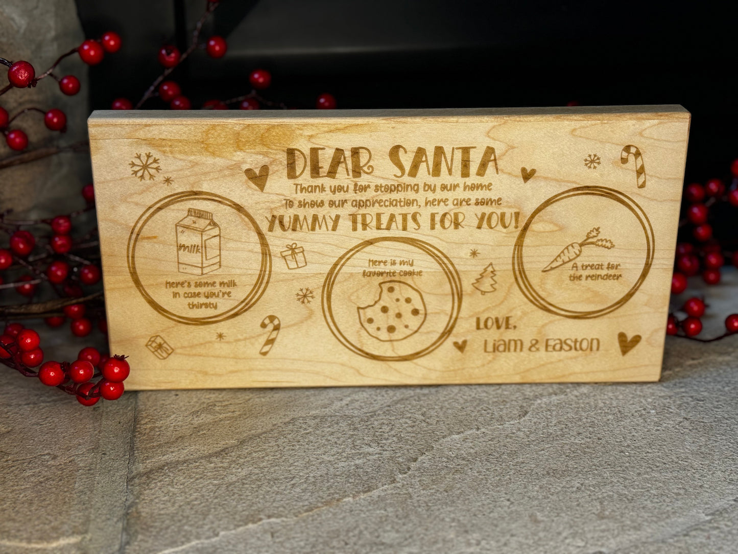 Personalized Santa Treat Tray