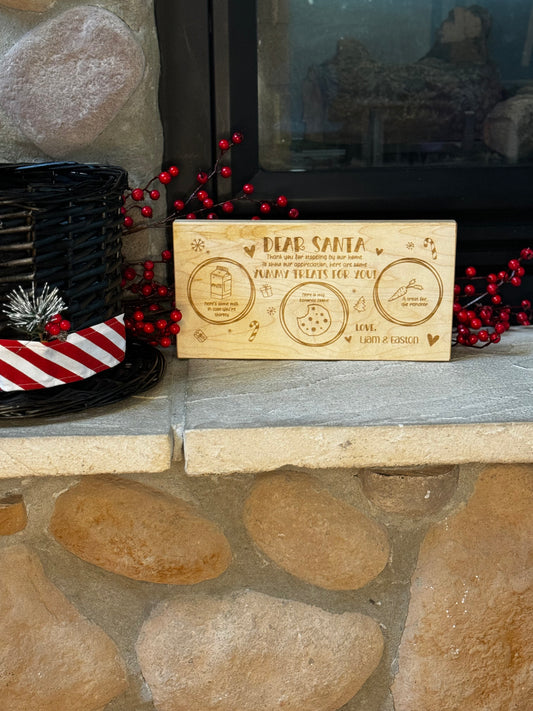 Personalized Santa Treat Tray