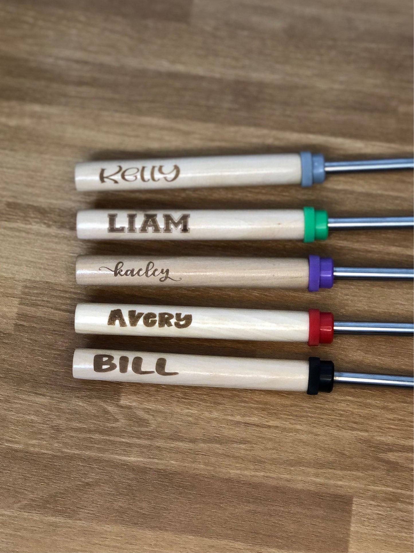 Personalized Engraved Roasting Sticks