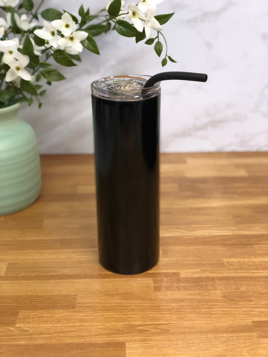 20 oz Skinny Tumbler With Initials